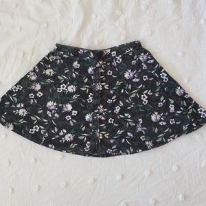 American Eagle Floral Skater Skirt